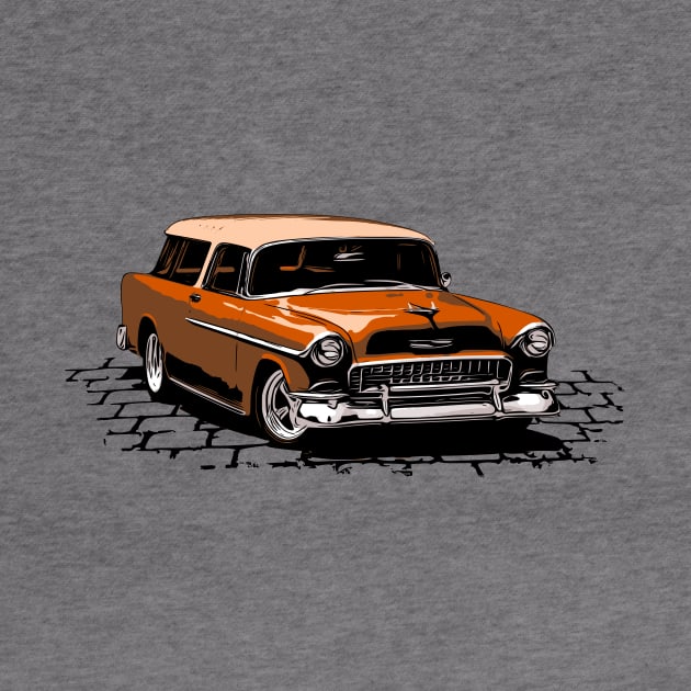 55 Chevy Nomad, Bronze 1955 Chevrolet Bel Air Nomad hot rod by ZoeysGarage